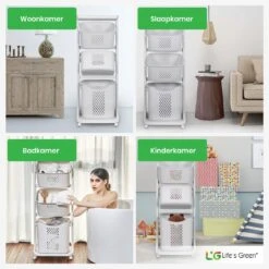 Life’s Green® - Wasmand - Wasmand 3 Vakken - Wassorteerder - Ophangbaar 16 Life’s Green® - Wasmand - Wasmand 3 Vakken - Wassorteerder - Ophangbaar -Leifheit Store 1200x1200 796