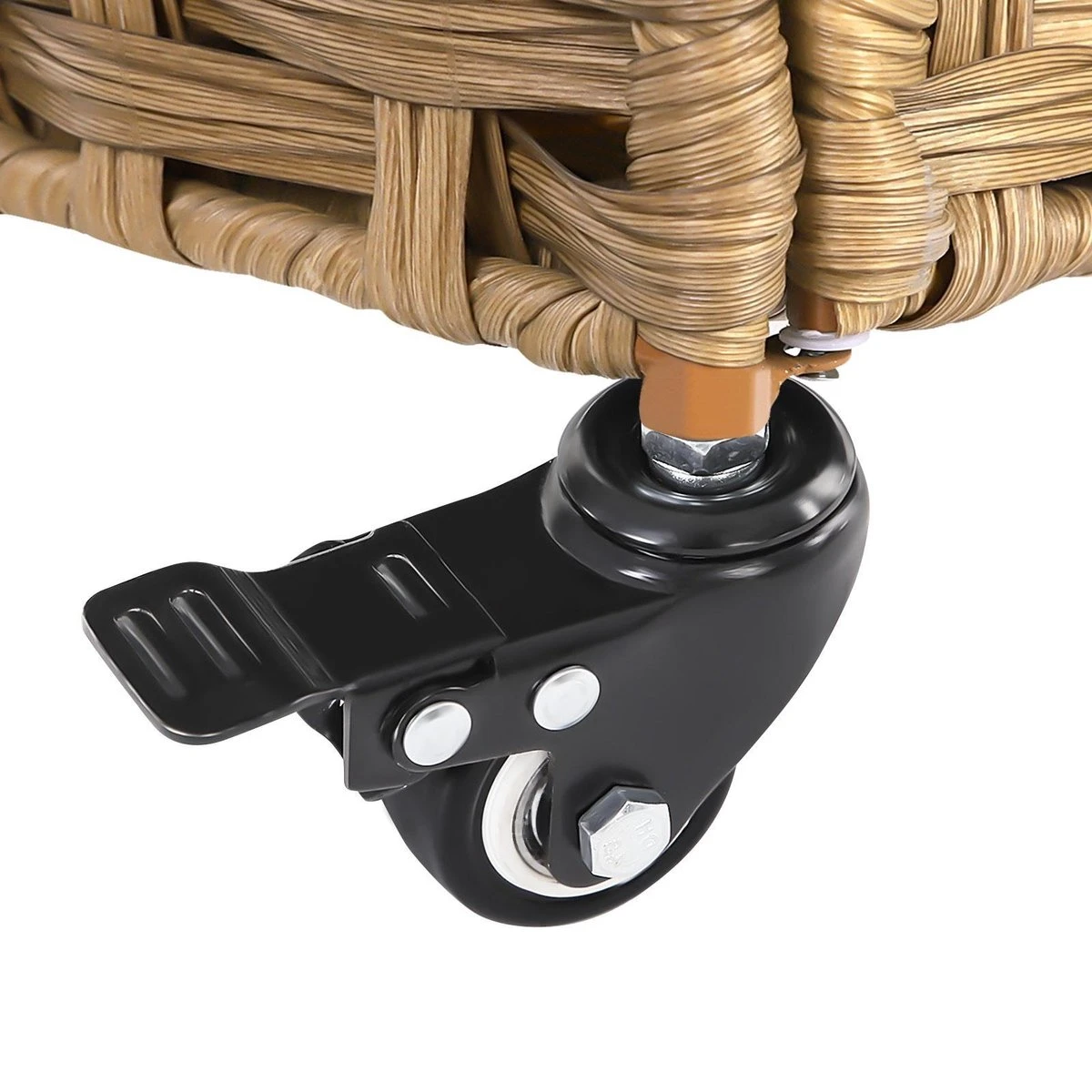 Segenn's Handgeweven Wasmand - Wasmand Van Polyrotan - Met 3 Vakken - Deksel En Handvatten - Uitneembare Vakken - Woonkamer - Slaapkamer - Wasruimte - Natuurlijke Kleur 5 Segenn's Handgeweven Wasmand - Wasmand Van Polyrotan - Met 3 Vakken - Deksel En Handvatten - Uitneembare Vakken - Woonkamer - Slaapkamer - Wasruimte - Natuurlijke Kleur - Afbeelding 5