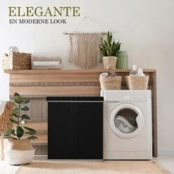 MIRI Wasmand – 3 Vakken Met Deksel – Wassorteerder – Zwart – 120 Liter – Wasbox – Opvouwbaar – Organizer Kleding – Laundry Basket -Leifheit Store 1200x1200 813