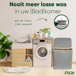 JoFlow® Wasmand Met Wassorteerder En Deksel | Wasbox Met 3 Vakken | Bamboe | 120L 15 JoFlow® Wasmand Met Wassorteerder En Deksel | Wasbox Met 3 Vakken | Bamboe | 120L -Leifheit Store 1200x1200 829
