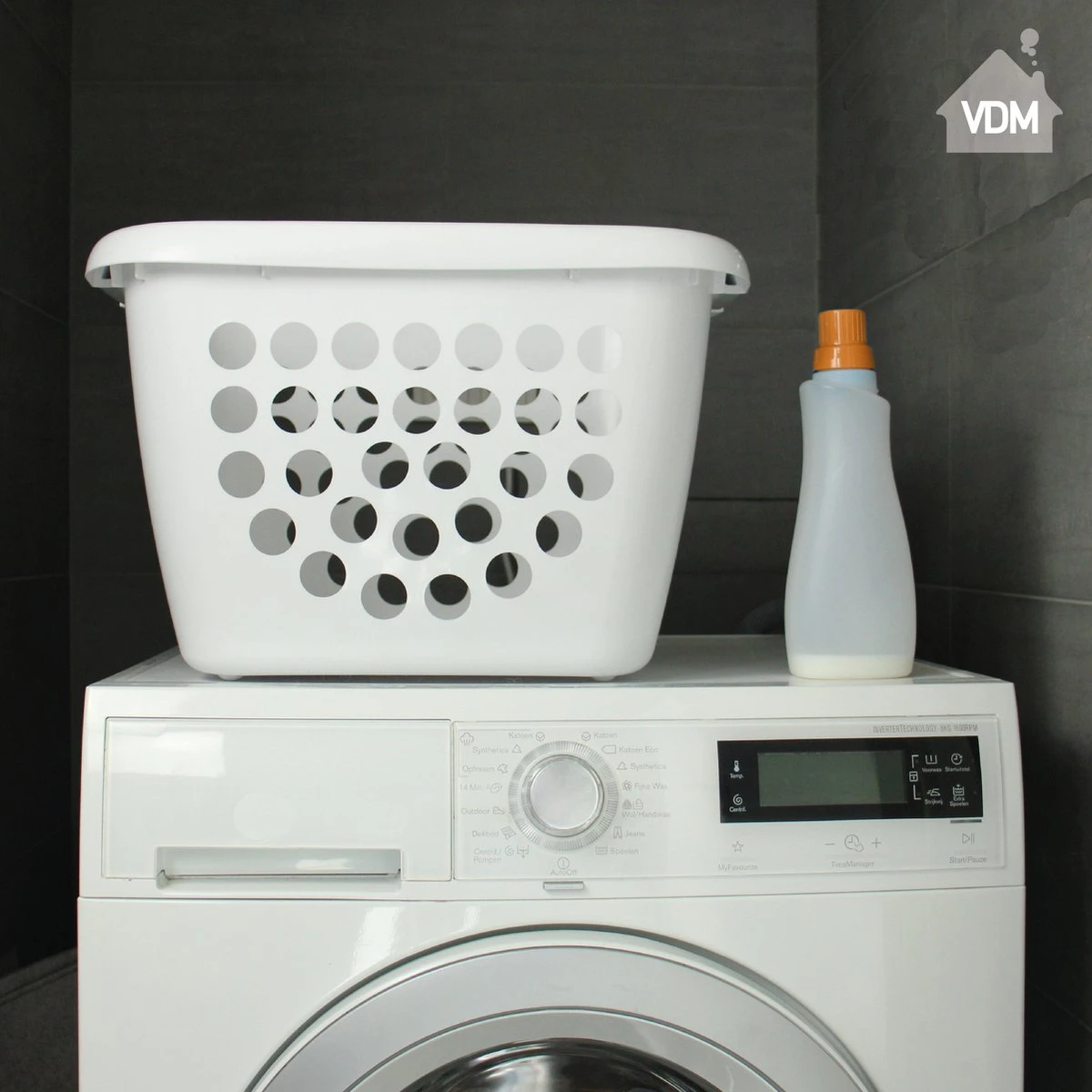 LaundrySpecialist Wasmand Met Soft Grip Handvaten – 35 X 28 X 29 Cm – 28 Liter – Wit 3 LaundrySpecialist Wasmand Met Soft Grip Handvaten – 35 X 28 X 29 Cm – 28 Liter – Wit - Afbeelding 3