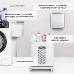 Life’s Green® - Wasmand - Wassorteerder - Wasmand 3 Vakken - Wit 17 Life’s Green® - Wasmand - Wassorteerder - Wasmand 3 Vakken - Wit -Leifheit Store 1200x1200 849