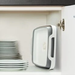 Kurtzy Grijs Inklapbare Afwas Zink/basin, Met Drainage Plug - 16L Water Capaciteit – Vouwbare Kom Met Plastic Handvatten – Draagbare Wasbak Voor Buiten Camping, Reizen, Keuken En Caravan -Leifheit Store 1200x1200 851