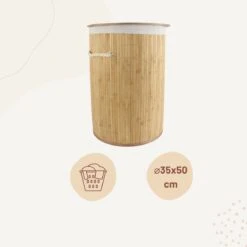 Orange85 Wasmand - Met Deksel - Rond Bamboe - 48 Liter - Bruin - 35x50 Cm - Wasmanden 13 Orange85 Wasmand - Met Deksel - Rond Bamboe - 48 Liter - Bruin - 35x50 Cm - Wasmanden -Leifheit Store 1200x1200 857