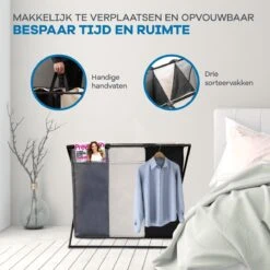 WITTS Wasmand Met 3 Vakken - Wassorteerder - Opvouwbaar - 90 L – Aluminium - Mat Zwart 9 WITTS Wasmand Met 3 Vakken - Wassorteerder - Opvouwbaar - 90 L – Aluminium - Mat Zwart -Leifheit Store 1200x1200 863