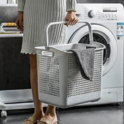 Wasmand Op Wielen - Badkamer Organizer - 3 Lagen - Afneembare Wasmand - Wit -Leifheit Store 1200x1200 882