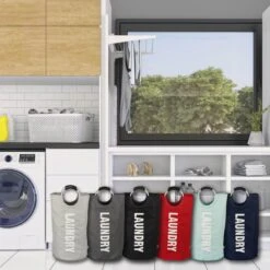 Wonair® Wasmand – Waszak – Wassorteerder - Opvouwbaar – Rood – 81L -Leifheit Store 1200x1200 887