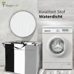 HAPPY LIFE – Wassorteerder – Stevige Grote Wasmand Met 3 Vakken – 118 L Opvouwbaar – Aluminium - Polyester -Leifheit Store 1200x1200 918