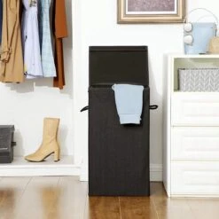 Opvouwbare Wasmand Met Deksel En Handvaten, 85L - Zwart 12 Opvouwbare Wasmand Met Deksel En Handvaten, 85L - Zwart -Leifheit Store 1200x1200 922