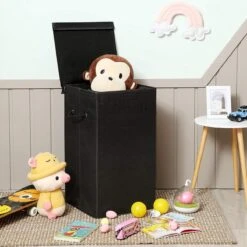 Opvouwbare Wasmand Met Deksel En Handvaten, 85L - Zwart 15 Opvouwbare Wasmand Met Deksel En Handvaten, 85L - Zwart -Leifheit Store 1200x1200 923