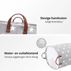 MAESON Wasmand Met Deksel - Opvouwbaar - Waterdicht - 72 L - Opbergmand Kinderkamer - Grijs -Leifheit Store 1200x1200 932