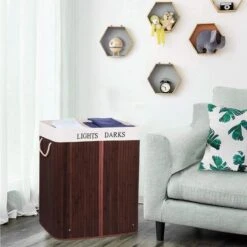 Springos Dubbele Wasmand | 2 Vakken Met Deksel | Opvouwbaar | 100 Liter | Met Uitneembare Waszak | Wasmand | Bruin 13 Springos Dubbele Wasmand | 2 Vakken Met Deksel | Opvouwbaar | 100 Liter | Met Uitneembare Waszak | Wasmand | Bruin -Leifheit Store 1200x1200 942