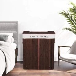 Springos Dubbele Wasmand | 2 Vakken Met Deksel | Opvouwbaar | 100 Liter | Met Uitneembare Waszak | Wasmand | Bruin 14 Springos Dubbele Wasmand | 2 Vakken Met Deksel | Opvouwbaar | 100 Liter | Met Uitneembare Waszak | Wasmand | Bruin -Leifheit Store 1200x1200 943