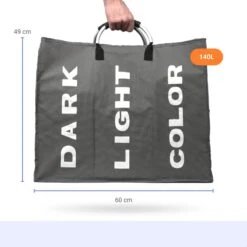 Divineness - Wasmand 3 Vakken - 140 Liter - Wassorteerder - Waszak - Opvouwbaar En Waterdicht - Grijs 15 Divineness - Wasmand 3 Vakken - 140 Liter - Wassorteerder - Waszak - Opvouwbaar En Waterdicht - Grijs -Leifheit Store 1200x1200 954