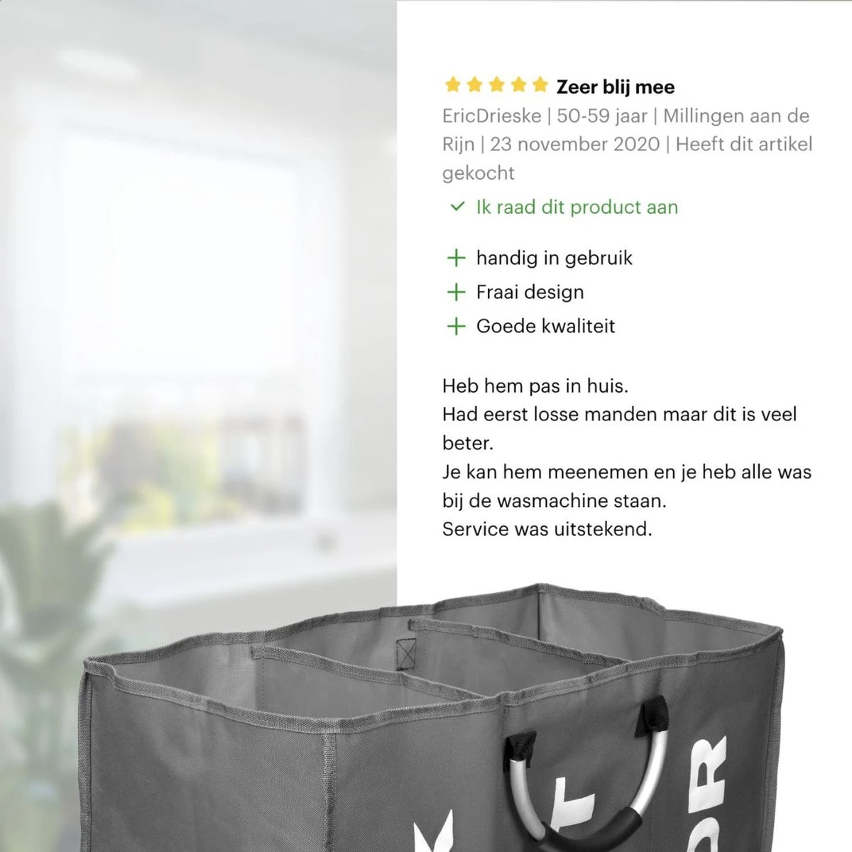 Divineness - Wasmand 3 Vakken - 140 Liter - Wassorteerder - Waszak - Opvouwbaar En Waterdicht - Grijs 9 Divineness - Wasmand 3 Vakken - 140 Liter - Wassorteerder - Waszak - Opvouwbaar En Waterdicht - Grijs - Afbeelding 9