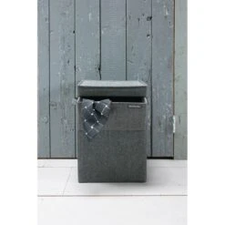 Brabantia Wasmand Met Deksel - Stapelbaar - 35 L - Pepper Black -Leifheit Store 1200x1200 967