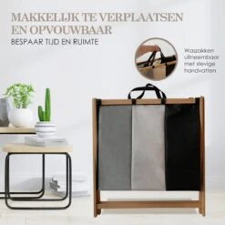 MIRI Wasmand 3 Vakken BAMBOE – Wassorteerder – Hout – Opvouwbaar – Wasbox – 105L – Gratis Schroevendraaier – Wasmanden – Laundry Basket 11 MIRI Wasmand 3 Vakken BAMBOE – Wassorteerder – Hout – Opvouwbaar – Wasbox – 105L – Gratis Schroevendraaier – Wasmanden – Laundry Basket -Leifheit Store 1200x1200 980