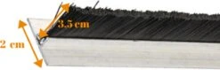 Deurborstel - Stripborstel - 100 Cm - Aluminium Profiel - T Type- Woonaccessoires - Deurstrip