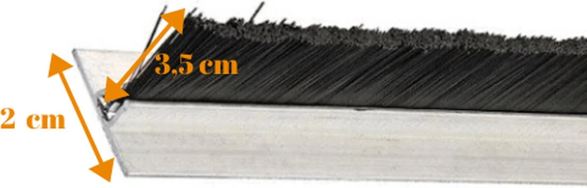 Deurborstel - Stripborstel - 100 Cm - Aluminium Profiel - T Type- Woonaccessoires - Deurstrip 1 Deurborstel - Stripborstel - 100 Cm - Aluminium Profiel - T Type- Woonaccessoires - Deurstrip