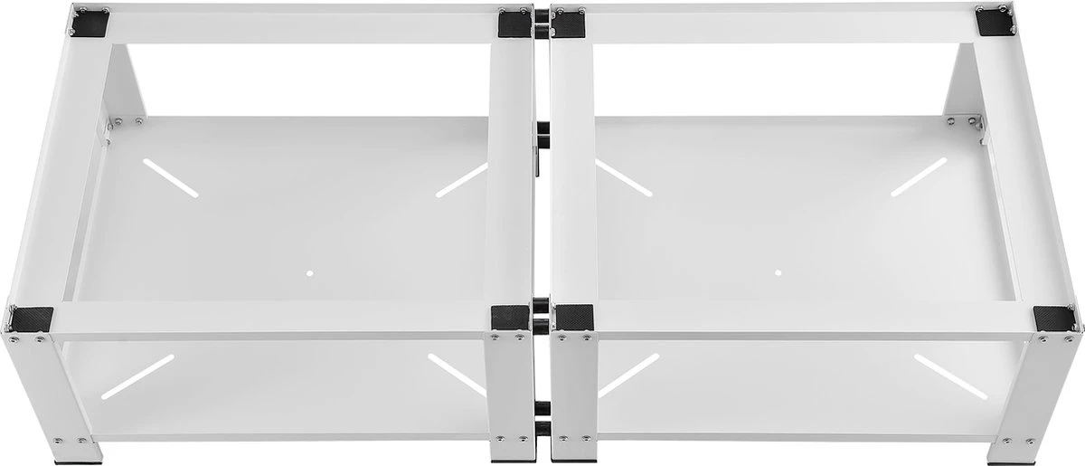 Wasmachine Sokkel Dubbel Cremlingen Verhoger Met Planken 4 Wasmachine Sokkel Dubbel Cremlingen Verhoger Met Planken - Afbeelding 4