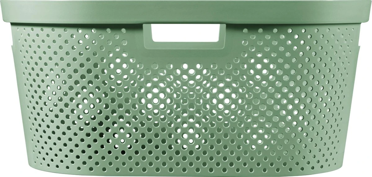 Curver - Infinity Recycled Dots - Wasmand - 40L - Groen 4 Curver - Infinity Recycled Dots - Wasmand - 40L - Groen - Afbeelding 4