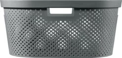 Curver Infinity Recycled Dots Wasmand - 40L - 2 Stuks - Donkergrijs -Leifheit Store 1200x573 1