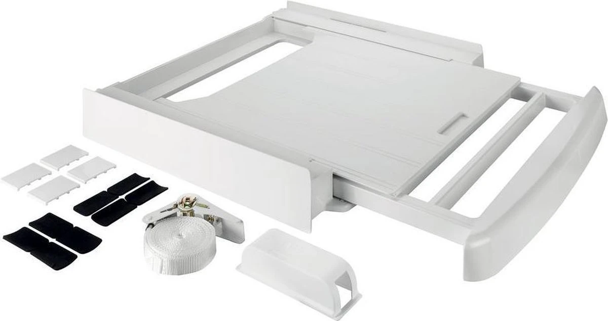 Wpro SKP101 - Stapelkit Met Uitschuifbaar Droogrek - Universeel 1 Wpro SKP101 - Stapelkit Met Uitschuifbaar Droogrek - Universeel