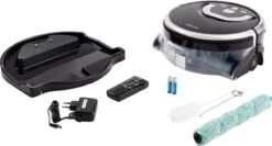 Medion P10 W - Dweilrobot - Intelligente Navigatie - 0,8L Watertank - Looptijd 80 Min - Zwart -Leifheit Store 1200x647 2