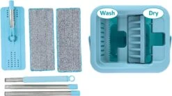 Alpina Platte Mop Met Emmer - Incl. 2 Microvezeldoeken - Voor Harde Vloeren - 360° Draaibaar -Leifheit Store 1200x669