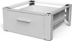 Vonia Wasmachine Verhoger - Wasmachine Verhoger Met Lade - Wasmachine Sokkel - 63x54x31 - Wit