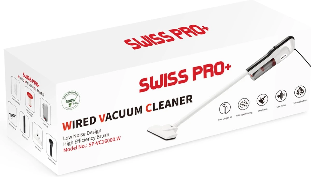 Swiss Pro+ Steelstofzuiger - Steelstofzuiger 2 In 1 - Steelstofzuiger Met Snoer - Afneembare Kruimeldief - Snoer Lengte 5 Meter - Geschikt Voor Huisdieren - 600W 3 Swiss Pro+ Steelstofzuiger - Steelstofzuiger 2 In 1 - Steelstofzuiger Met Snoer - Afneembare Kruimeldief - Snoer Lengte 5 Meter - Geschikt Voor Huisdieren - 600W - Afbeelding 3