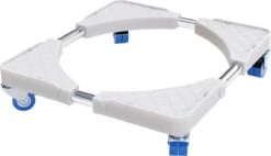 Noswo Wasmachine Verhoger - Tot 300 KG - Verstelbare Multitool - Anti Vibratie Dempers - Ook Geschikt Voor Vaatwasser, Koelkast, Vriezer En Droger - 45/63 X 11/13 Cm - Met Wieletjes -Leifheit Store 1200x690 6