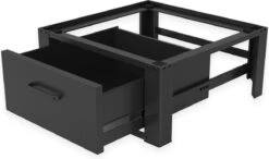 Vonia Wasmachine Verhoger - Wasmachine Verhoger Met Lade - Wasmachine Sokkel - 63x54x31 - Zwart