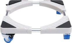 Noswo Wasmachine Verhoger - Tot 300 KG - Verstelbare Multitool - Anti Vibratie Dempers - Ook Geschikt Voor Vaatwasser, Koelkast, Vriezer En Droger - 45/63 X 11/13 Cm - Met Wieletjes