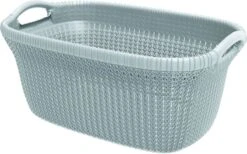 Curver Knit Wasmand - 40 L - Misty Blue -Leifheit Store 1200x749