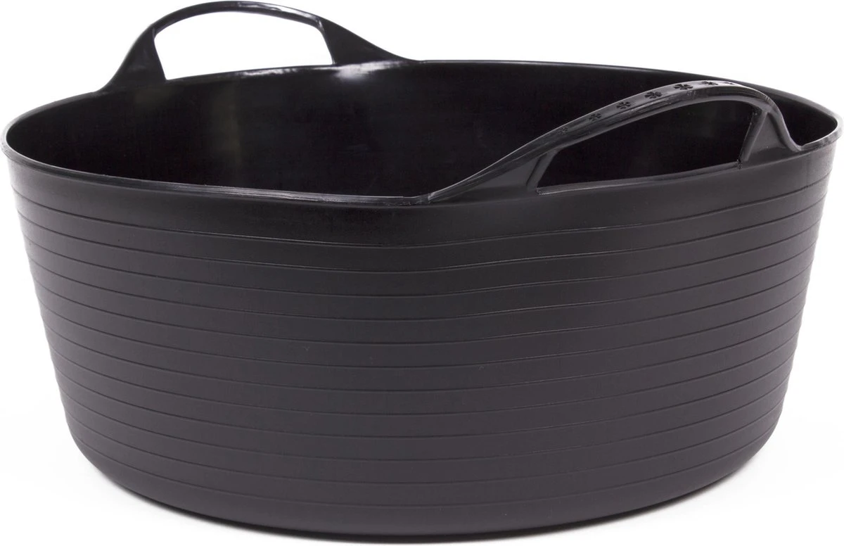 2x Stuks Flexibele Kuip Emmers/wasmanden Rond Zwart 16 Liter - Opbergmanden 2 2x Stuks Flexibele Kuip Emmers/wasmanden Rond Zwart 16 Liter - Opbergmanden - Afbeelding 2