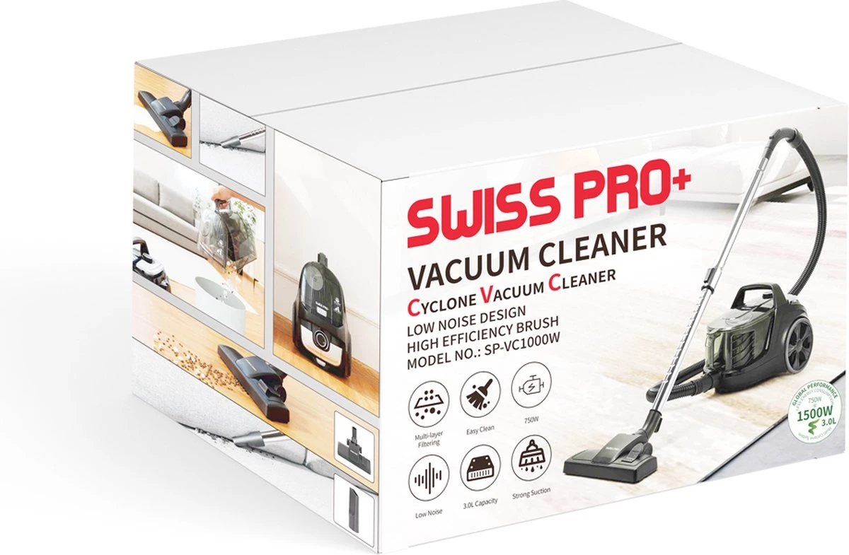 Swiss Pro+ | Stofzuiger Zonder Zak 1500W - Stofzuiger Cyclonische Vaccuum 1500W - 8.5 Meter Actieradius - Dier Vriendelijk - Nieuw Model - Limited Edition 6 Swiss Pro+ | Stofzuiger Zonder Zak 1500W - Stofzuiger Cyclonische Vaccuum 1500W - 8.5 Meter Actieradius - Dier Vriendelijk - Nieuw Model - Limited Edition - Afbeelding 6