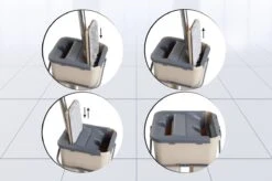 UMUZI CLEANING Dweil - Draaibare Kop - Mop Met Zelfreinigend Mechanisme - 128 Cm Lang - Afmeting Mop: 20 X 37 X 17 Cm -Leifheit Store 1200x799 8