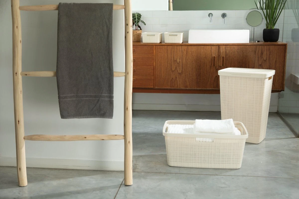 Curver Jute Wasmand - 46L - Gebroken Wit 5 Curver Jute Wasmand - 46L - Gebroken Wit - Afbeelding 5