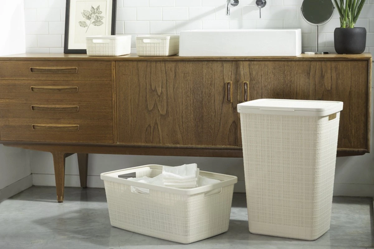 Curver Jute Wasmand - 46L - Gebroken Wit 8 Curver Jute Wasmand - 46L - Gebroken Wit - Afbeelding 8