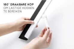 Amenzo® Vloertrekker Met Steel - Vloerwisser - 35 Cm + 120 Cm Steel - Uitschuifbare Aluminium Steel - Badkamer – Trekker - Vloerwisser Wit – Watertrekker -Leifheit Store 1200x804 1