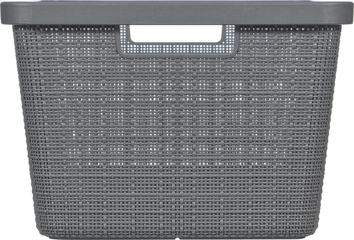 Curver Jute Wasmand - 46L - Donkergrijs 6 Curver Jute Wasmand - 46L - Donkergrijs - Afbeelding 6