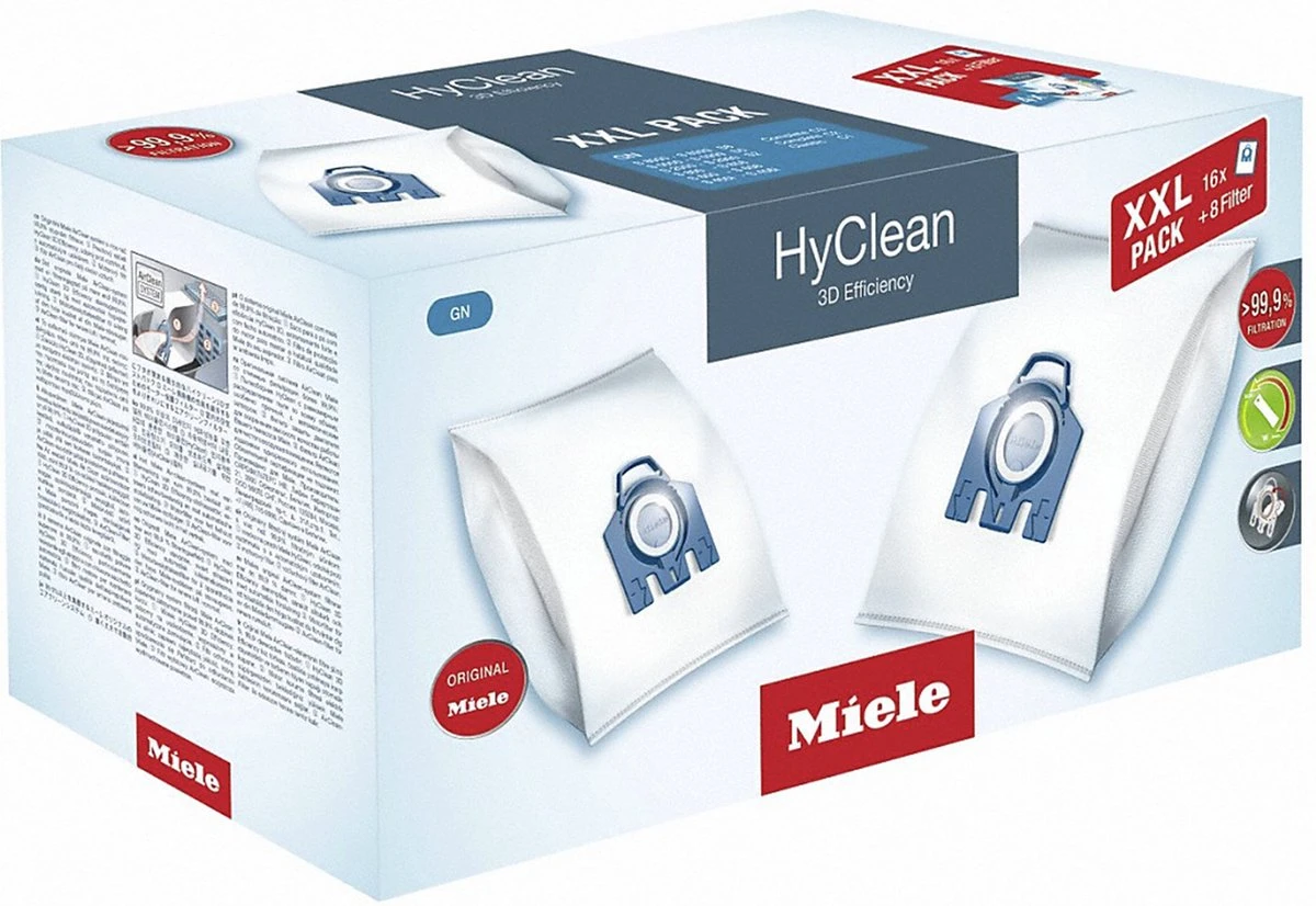 Miele HyClean 3D Efficiency GN XXL-pack - Stofzuigerzakken - 16 Stuks 1 Miele HyClean 3D Efficiency GN XXL-pack - Stofzuigerzakken - 16 Stuks