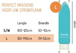 Buntes Brett ® Strijkplankhoes Voor Stoomstrijkijzer (maat L) | Universeel Tot Max. 140x50 Cm | Strijkplankhoes Om Snel En Gemakkelijk Te Strijken | Made In EU | Geschikt Voor Stoomstrijkstation | Mint -Leifheit Store 1200x835 3