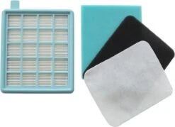 HEPA Filterset - Compatibel Met Philips PowerPro Compact/Active Series FC8058/01 Schuim Foam Motor Filter Set