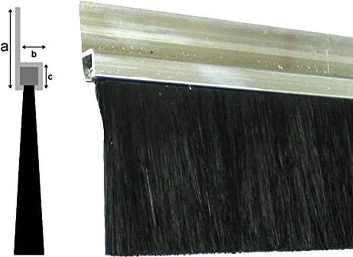 Merkloos Deurborstel - Stripborstel - Afdichting Met Borstel - 100 Cm - Met Installatie Gaten -aluminium -isolatiestrip - Afdichtstrip - Deurstrip 5 Merkloos Deurborstel - Stripborstel - Afdichting Met Borstel - 100 Cm - Met Installatie Gaten -aluminium -isolatiestrip - Afdichtstrip - Deurstrip - Afbeelding 5