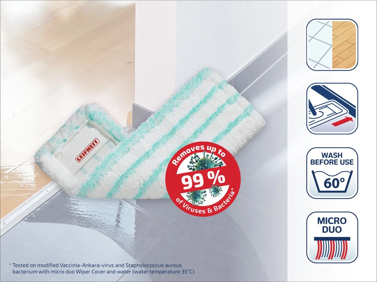 Leifheit Profi Overtrek Vloerwisser Xl - 42 Cm Gevouwen Micro Duo 5 Leifheit Profi Overtrek Vloerwisser Xl - 42 Cm Gevouwen Micro Duo - Afbeelding 5