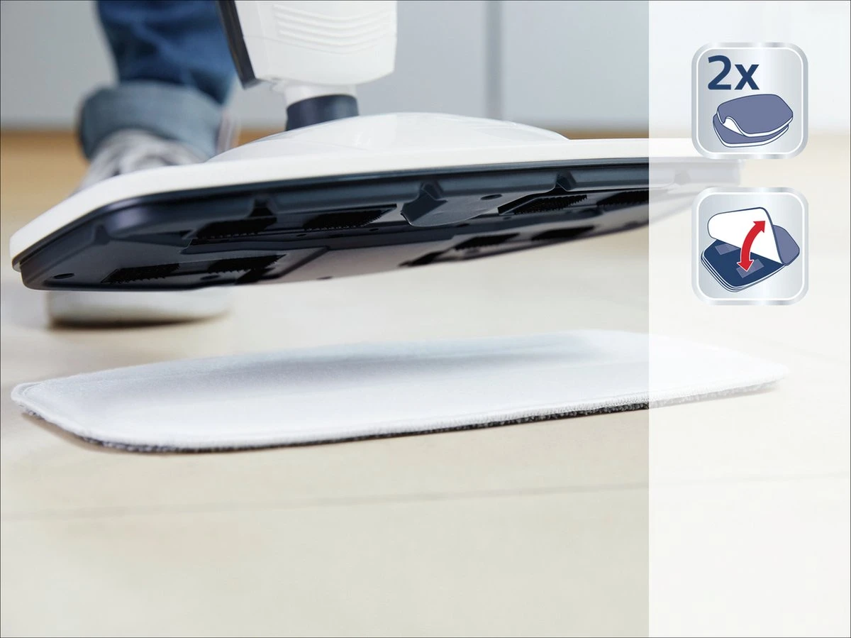 Leifheit Stoomreiniger CleanTenso Vervangingsdoek (2 Stuks) 2 Leifheit Stoomreiniger CleanTenso Vervangingsdoek (2 Stuks) - Afbeelding 2