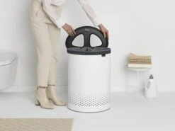 Brabantia Wasmand Met Deksel - 55 L - White / Dark Grey Kunststof Deksel -Leifheit Store 1200x900 40