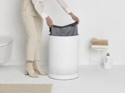 Brabantia Wasmand Met Deksel - 55 L - White / Dark Grey Kunststof Deksel -Leifheit Store 1200x900 41